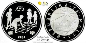 1981�N �}���^ 5�|���h ���� �q�N��� PCGS PR 69 �E���g���J���I