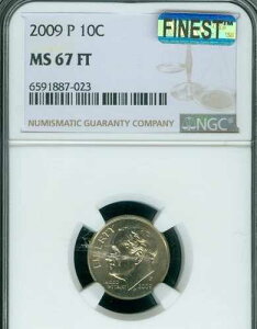 2009 P ���[�Y�x���g �_�C�� NGC MS67 FT MAC �ō����r�W�l�X�X�g���C�N���X�|�b�g���X *