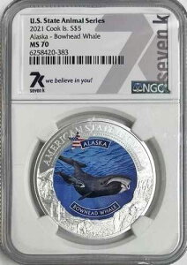2021�N �N�b�N���� S$5 �č��B�����V���[�Y �A���X�J MS70 NGC
