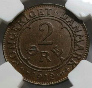 �f���}�[�N���� 2 �z�� 1912 NGC MS 64 BN UNC �u�����Y �t���[���N8�� ����