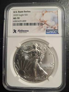 2020 �A�����J�� �V���o�[�C�[�O�� NGC MS70 7K US �X�e�[�g�V���[�Y �A���o�}