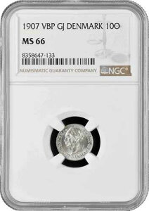 �f���}�[�N 10�z�� 1907 VBP�ANGC MS66�A�u�t���f���b�N8���i1906 - 1912�j�v���