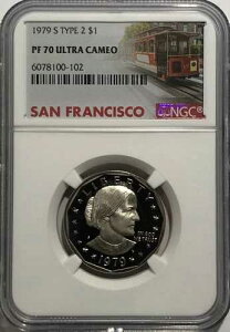 1979 S $1 �^�C�v2 NGC PF70 �E���g���J���I �v���[�t �X�[�U���EB�E�A���\�j�[ �h�� SBA �g�����[