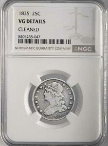 1835�N 25�Z���g �L���b�v�h�o�X�g �V���o�[�N�H�[�^�[ (B-6) NGC VG �ڍׁu�N���[�j���O�ς݁v #8405235-047