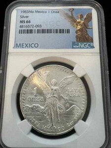 1983 Mo Mexico 1 Onza Silver Libertad MS66 NGC Angel de la Independencia ���x��