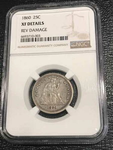 NGC XF �ڍ� 1860 P 25C ���R�̏��_���� ��� 25�Z���g - �Â��č��R�C�� - SEP333