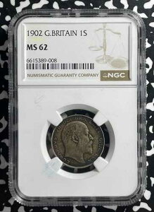1902�N �C�M���X 1�V�����O NGC MS62 ���b�g�ԍ� G640 �V���o�[�I�f���炵��UNC�I