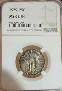 1929�N NGC MS62 FH! �X�^���f�B���O�E���o�e�B�E�V���o�[�E�N�H�[�^�[