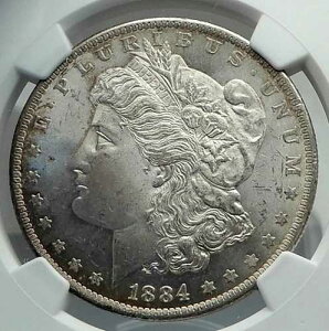 1884�N �A�����J���O�� �␻ �����K�� US�h���R�C�� �C�[�O�� NGC MS i79594