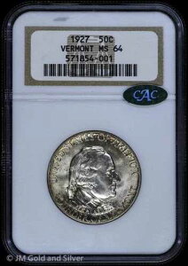 1927�N �o�[�����g�B���e150���N�L�O�n�[�t�h�� NGC MS 64 CAC | UNC BU