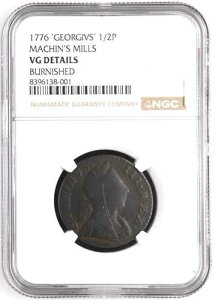 1776�N �}�`���Y�~���Y�uGEORGIVS�v1/2�y���X NGC VG �ڍ� �v�����V�F�b�g ������ ���[�W�f�C�g
