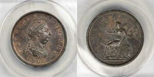 �C���O�����h 1806�N ���� 1�y�j�[ �W���[�W3�� �h���[�v���j������ ANACS MS 64 BRN