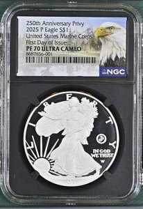 2025-P �V���o�[�C�[�O�� �ĊC���� ��250���� NGC PF70 �����x���i #��������