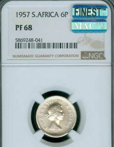 1957�N ��A�t���J 6�y���X NGC PF68 MAC �ō����O���[�h & MAC �X�|�b�g���X POP 2�B