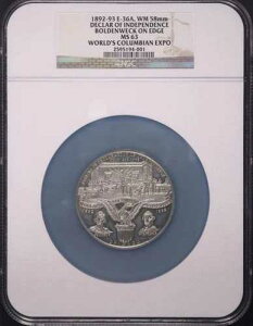 1892-93�N�V�J�S�E�R�����r�A�����Ɨ��錾 58mm���_�� E-36A�ANGC MS63