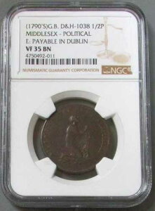 1790�N�� �C�M���X �z�����L�O�g�[�N�� �~�h���Z�b�N�X�E�_�u���� NGC VF35BN