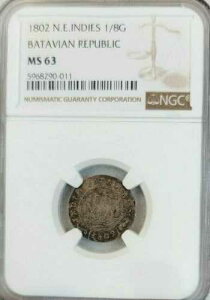 1802�N �I�����_�̓��C���h ��� 1/8 �O���f�� �o�^�r�A���a�� NGC MS 63 ��