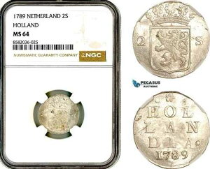 AL403�A�I�����_�A�I�����_�A2 Stuivers 1789�A�V���o�[�ANGC MS64�A�g�b�v �|�b�v!