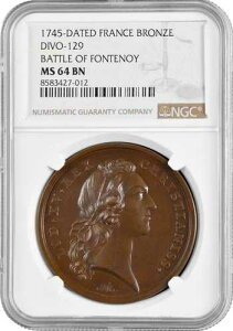�t�����X �u�����Y���_�� 1745�N�ANGC MS64 BN�A�u�t�H���g�l�[�̐킢�v �D�ꂽ�|�b�v