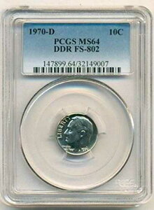 1970�N D ���[�Y�x���g �_�C�� DDR �o���G�e�B FS-802 MS64 PCGS