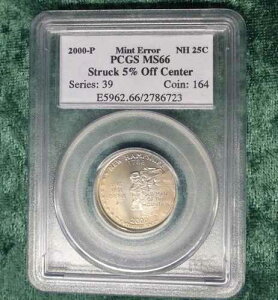 2000�N P PCGS MS 66 5%�I�t�Z���^�[�j���[�n���v�V���[�N�H�[�^�[�A�~���g�G���[25C