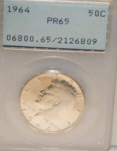 ���g���[ 1964�N �P�l�f�B JFK PCGS PR65 �V���o�[ �n�[�t�h�� �I�[���h�O���[���z���_�[ OGH PQ