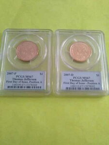 2007-P&D �g�[�}�X�E�W�F�t�@�[�\�� PCGS MS67 FDI �|�W�V����A �r�W�l�X�h�� 2���Z�b�g