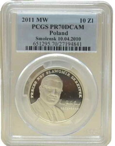 �|�[�����h 2011 MW 10 �Y���e�B�q PCGS PR70 �X�������X�N 2010.04.10 �X�����H�~�[�� �X�N���W�y�N 14.14g