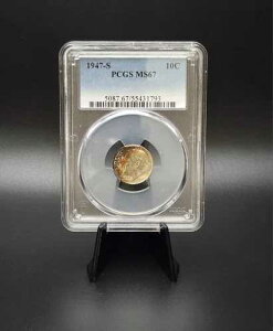 1947-S 10�Z���g ���[�Y�x���g �_�C�� PCGS MS67 �����X�^�[�g�i�[ �K���̂��������i