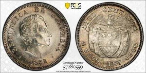 �R�����r�A 10 �Z���^�{�X 1938 Restrepo-377.10 PCGS MS 64