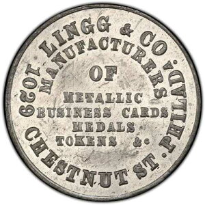 �t�B���f���t�B�A PA-Ph 262F WM PCGS MS-61 - Lingg & Co. �g�[�N�������_�����[�J�[