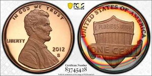 2012-S PCGS PR69RD DCAM �����J�[���V�[���h�Z���g ? ���R�ȐF�� ? ������TRUE V