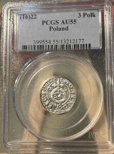 (16)22 �|�[�����h 1622 3 �|���J�[ PCGS AU58 �|���N �|���b�V�� �V���o�[