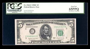 DBR 1950-C $5 FRN �t�B���f���t�B�A �W�F�� Fr. 1964-C PCGS 65 PPQ �V���A�� C82483623B