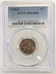 1938�N S �����J�[���Z���g PCGS MS64 RD #Z289 �ʐ^���悭������������