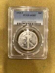 1918�N S �E�H�[�L���O�E���o�e�B�E�n�[�t�_���[ AG03 PCGS�F��