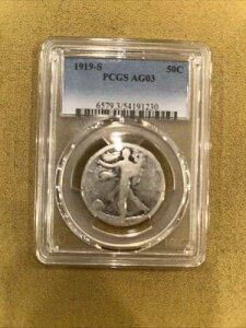 1919�N S�E�H�[�L���O���o�e�B�n�[�t�_���[ AG03 PCGS�F��
