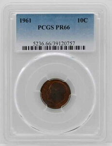 PR66 1961 PCGS �O���[�f�b�h �v���[�t �V���o�[ ���[�Y�x���g �_�C�� ���A UNC �i�`�������g�[���R�C��