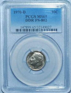 1970 D PCGS MS65 FS-802 DDR �_�u���_�u���_�C ���o�[�X ���[�Y�x���g �_�C��
