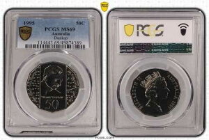 1995�N 50C �I�[�X�g�����A �_�����b�v PCGS �O���[�h MS69
