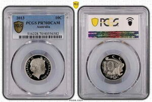 2013�N �I�[�X�g�����A 10�Z���g�R�C�� PCGS PR70DCAM �g�b�v�|�b�v 50/0 #6582