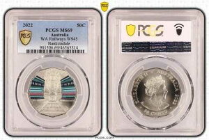 2022�N 50�Z���g WA Railways W945 �o���N�V�A�f�[�� �����ʃR�C�� PCGS MS69