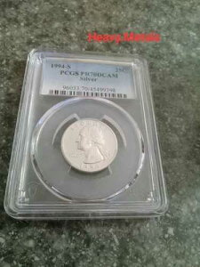 1994-S ���V���g�� �V���o�[ �v���[�t �N�H�[�^�[ PR70 �R�C�� PCGS ���Ɉ������i!!