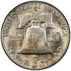 1957-D PCGS MS64 FBL �t�����N���� �n�[�t�_���[�i�f�G�ȃA�N�Z���g�J���[�Ǝ��R�ȐF���j