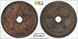 1888�N�R���S���R��5�T���`�[��PCGS MS62BN - 1888/7�N�I�[�o�[�X�g���C�N�ł͂���܂���