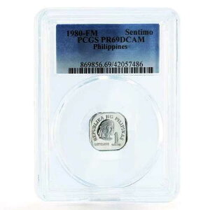 �t�B���s�� 1�Z���`�� �}�N�^�� ���[���[ ���v���v PR69 PCGS �A���~�j�E���R�C�� 1980�N