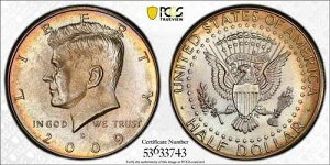 SP65 2009-D 50C �P�l�f�B 1/2�h�� PCGS �g�D���[�r���[ �T�e���d�グ ���C���{�[�g�[��-