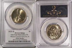 2025 D �e�L�T�X �~�b�V�����R���g���[�� �C�m�x�[�V���� 1�h�� PCGS MS66 �|�W�V����B �t�@�[�X�g�X�g���C�N