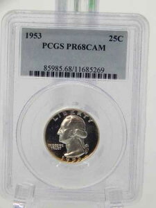 1953�N PCGS �O���[�h PR68 �J���I - ���V���g�� �N�H�[�^�[ 25�Z���g (BT393)