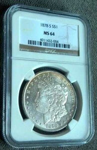 1878�N S ���[�K�� �V���o�[�h�� ~ NGC MS64 ~ �i�`���������C�g�g�[��